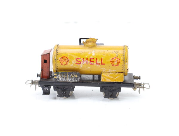 Märklin H0 374 Güterwagen Kesselwagen "Shell" mit Bremserhaus / Blech