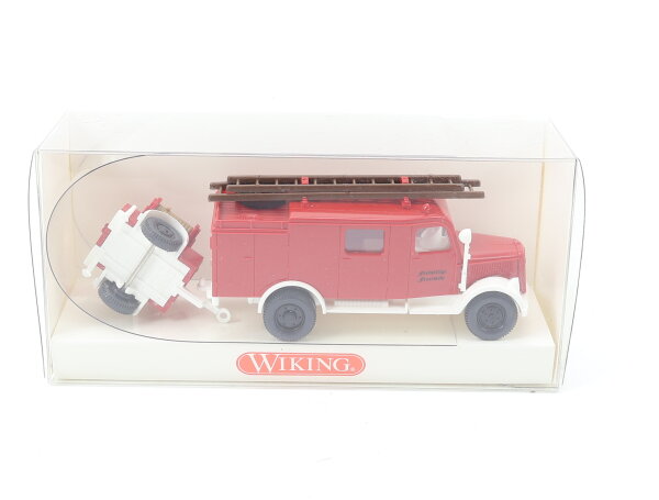 Wiking H0 863 01 23 Modellauto Feuerwehr LF 8 mit Hänger 1:87