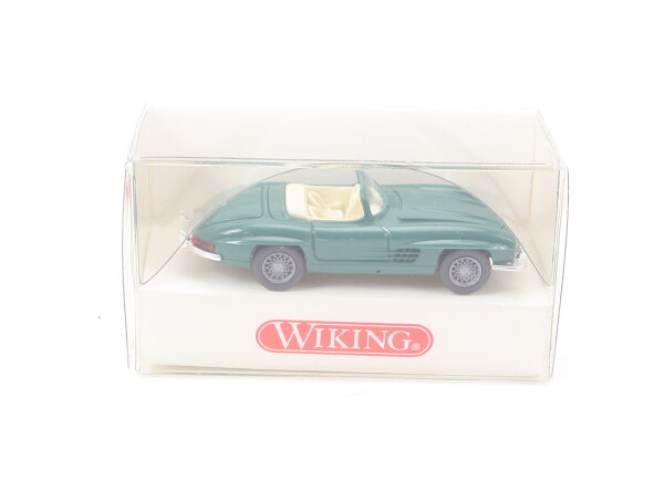 Wiking H0 834 05 23 Modellauto PKW Mercedes MB 300 SL Cabrio patinagrün 1:87