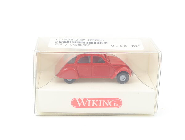 Wiking H0 809 02 20 Modellauto Citroen 2 CV (offen) Ente Rot 1:87