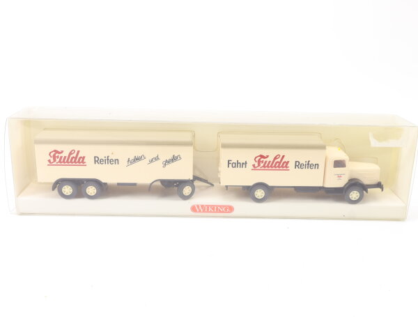 Wiking H0 886 07 40 Modellauto Koffer-Lastzug Büssing 8000 Fulda 1:87
