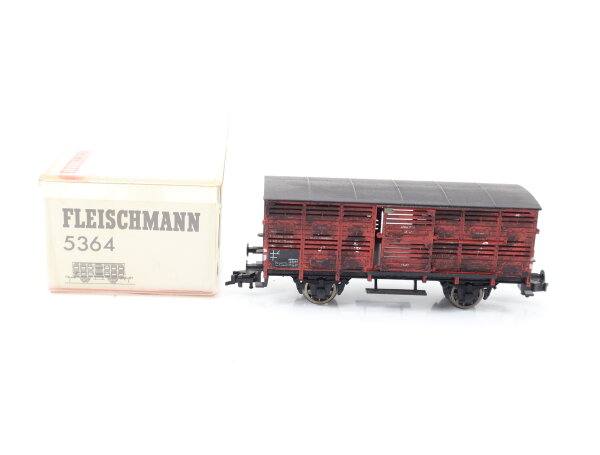 Fleischmann H0 5364 Güterwagen Kleinvieh-Wagen Altona 18 196 DRG / OVP patiniert