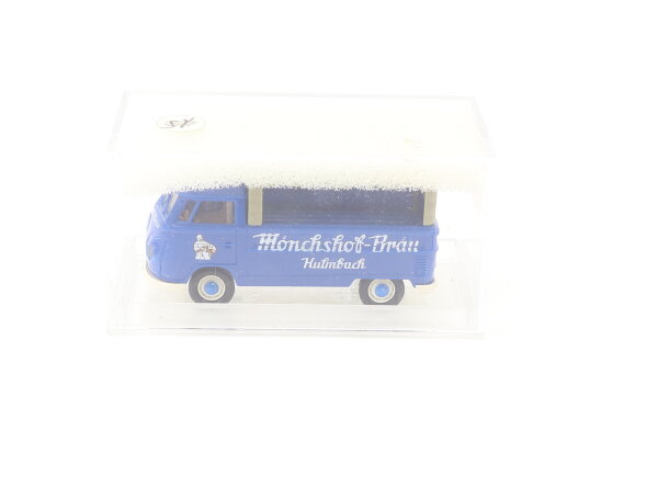 Brekina H0 32907 Modellauto VW T1 Pritschenwagen "Mönchshof Bräu" blau 1:87