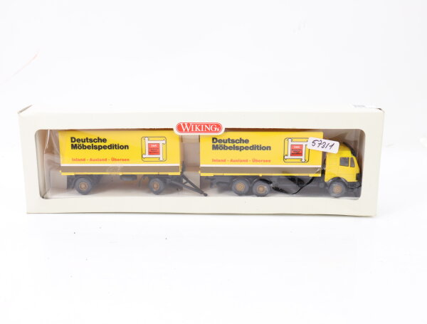 Wiking H0 573 01 Modellauto MB LKW Wechselkoffer "Deutsche Möbelspedition" 1:87