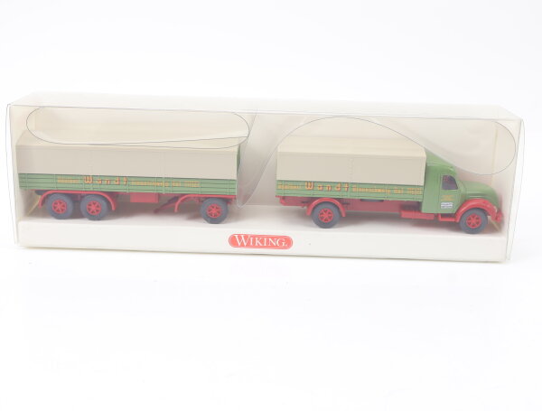 Wiking H0 858 03 34 Modellauto Pritschen-Lastzug Büssing 8000 "Wandt" 1:87