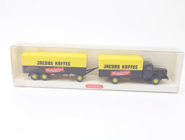 Wiking H0 886 05 39 Modellauto Koffer-Lastzug Büssing 8000 Jacobs Kaffee 1:87