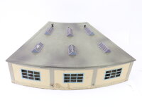 Märklin H0 7028 411 B Gebäude Ringlokschuppen 3-ständig blau / Blech Licht