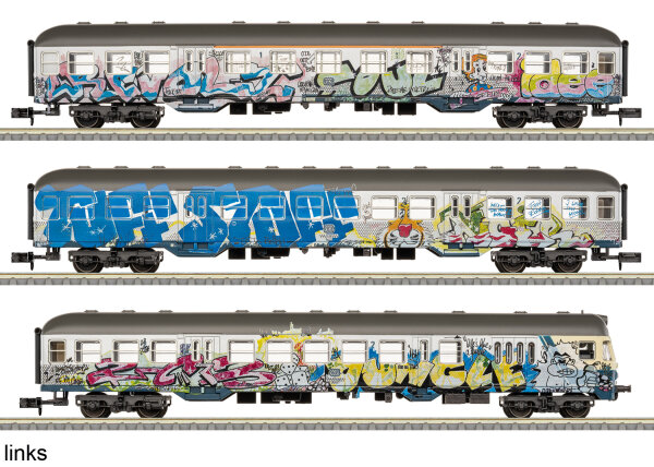Minitrix Spur N T18264  Wagen-Set „Kunst-Silberlinge“