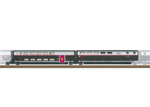 Trix H0 T23189  Ergänzungswagen-Set 3 zum TGV INOUI