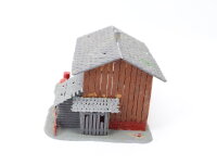 Spur H0 Gebäude Werkstatt Schuppen mit Shell Werbung