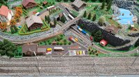 Spur N Geländebau Landschaftsbau Fertiggelände mit Gleisen und Trafo/Fahrregler