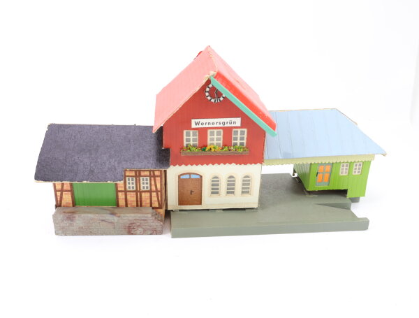 Auhagen H0 Gebäude Bahnhof Wernesgrün Pappe