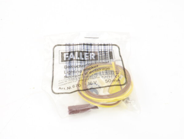 Faller H0 N 670 Beleuchtung Beleuchtungssockel mit Birne 16 V / 50 mA