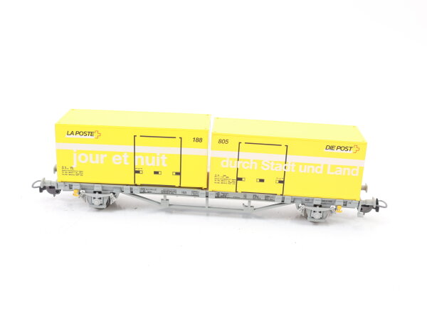 Piko H0 57724 Güterwagen Containerwagen "La Poste" 2x 20`3 153-4 SBB / NEM