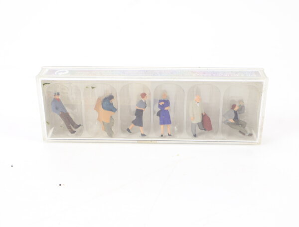 Preiser H0 10592 Figuren-Set Am Bahnhof 6-tlg. 1:87