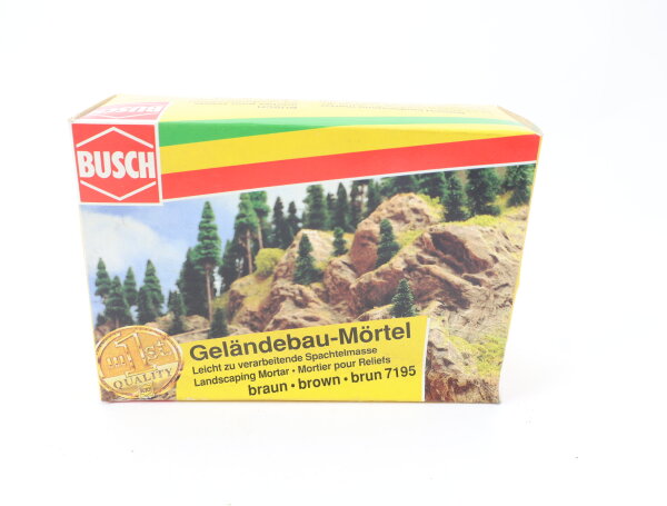 Busch 7195 Geländemörtel braun Spachtelmasse fein Geländegestaltung 500g OVP