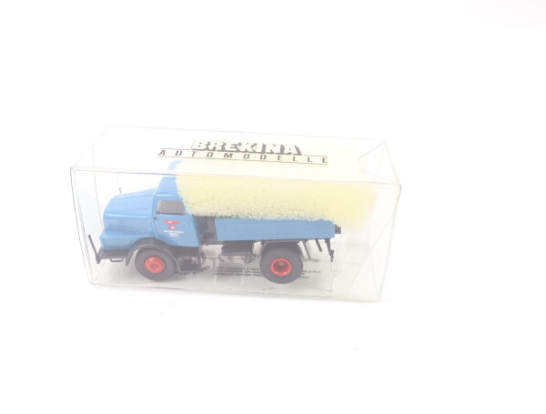 Brekina H0 71020 Modellauto LKW IFA H6 "VEB Kraftverkehr" Werbemodell Blau 1:87