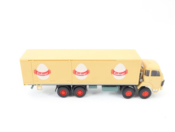 Roskopf H0 422 Modellauto LKW Saurer D290/330 Koffer "Eier Lüchinger" 1:87