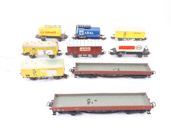 Märklin H0 9x gedeckte Güterwagen Kesselwagen Niederbordwagen Konvolut