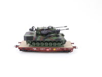Roco minitanks H0 789 Güterwagen Schwerlastwagen mit Flakpanzer Gepard