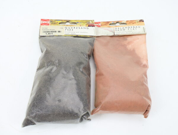 Busch 7524 7141 2x Quarzsand Sand dunkelgrau rot