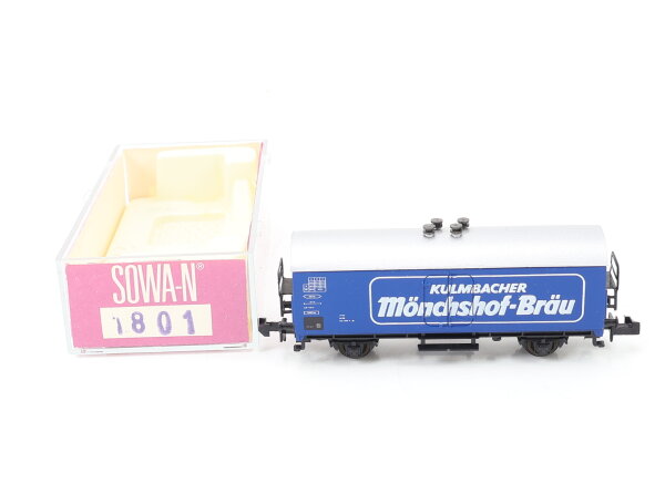 Sowa N 1801 Güterwagen Bierwagen Kühlwagen "Kulmbacher Mönchshof-Bräu" DB
