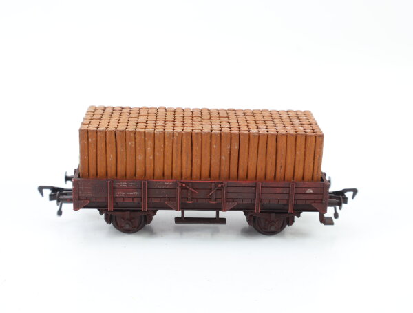 Fleischmann H0 1451 Güterwagen Niederbordwagen Ladung 328 3 777-7 DB /patiniert