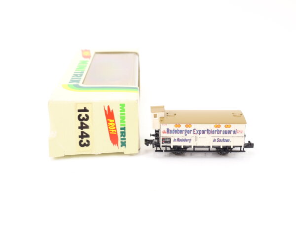 Minitrix N 13443 Güterwagen Bierwagen "Radeberger" K.Sächs.Sts.E.B. / NEM