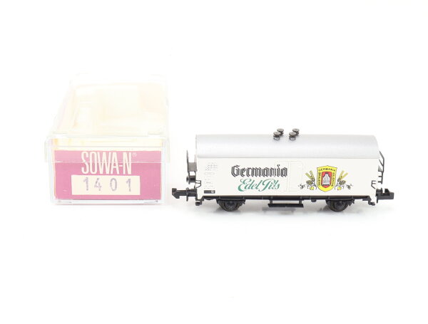 Sowa N 1401 Güterwagen Kühlwagen Bierwagen "Germania Edel Pils" 3 600-3 DB / OVP