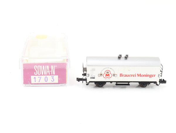 Sowa N 1703 Güterwagen Kühlwagen Bierwagen "Brauerei Moninger" 3 600-3 DB / OVP