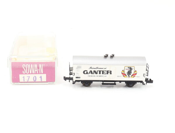 Sowa N 1701 Güterwagen Kühlwagen Bierwagen "Privatbrauerei Ganter" 3 600-3 DB