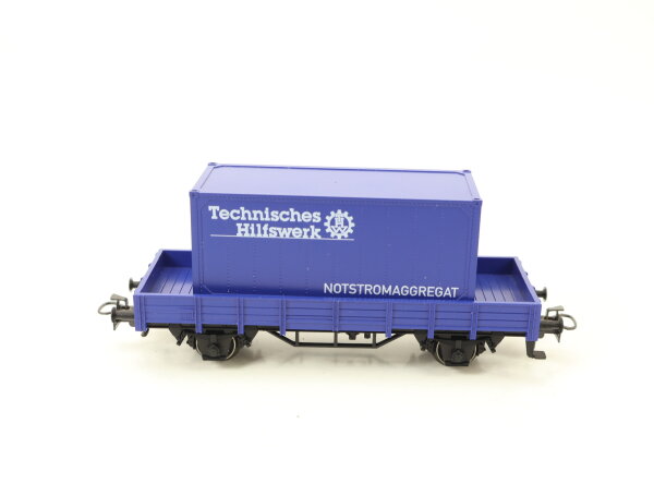 Märklin H0 aus Set 29655 Güterwagen Niederbordwagen Ladung THW Notstromaggregat