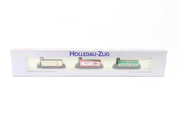 Arnold N 0238 Güterwagenset 3-tlg. Holledau-Zug Brauerei-Wärmeschutzwagen / OVP