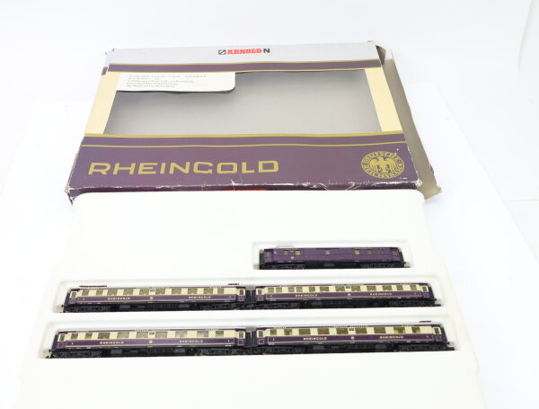 Arnold N 0143 Personenwagen-Set 5-tlg. Luxuszug Rheingold DR / OVP Licht