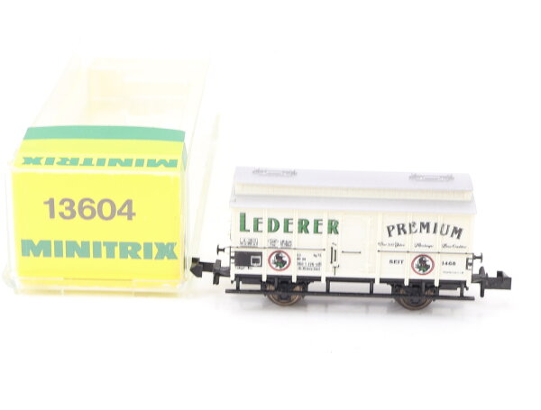 Minitrix N 13604 Güterwagen Bierwagen "Lederer Premium" 360 1 226-0 DB