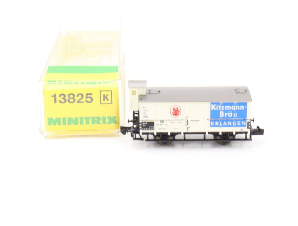Minitrix N 13825 Güterwagen Bierwagen "Kitzmann Bräu Erlangen" DB