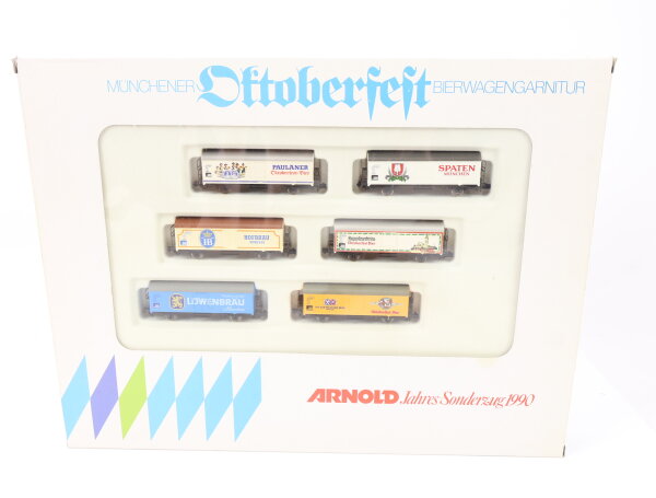 Arnold N 0149 Güterwagenset 6-tlg. Münchner Oktoberfest-Bierwagen-Garnitur / OVP