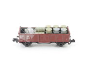 Piko N 5/4416 offener Güterwagen Hochbordwagen mit Fässer-Ladung 501 2 302-7 DB