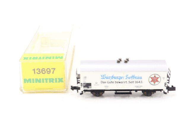 Minitrix N 13697 Güterwagen Bierwagen "Würzburger Hofbräu" 539 421 DB