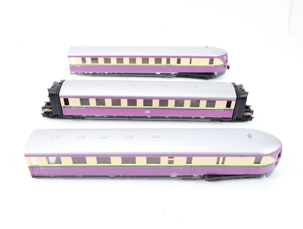 Piko H0 EM14 Schnelltriebwagenzug 3-tlg. violett-beige BR VT 137 154 a/b/c DR
