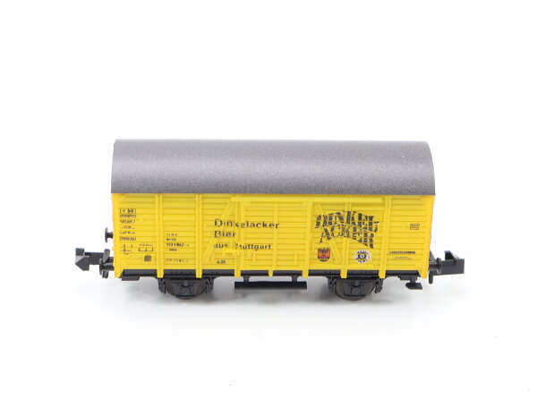 Roco N 02321C gedeckter Güterwagen Bierwagen G 20 Dinkelacker DB