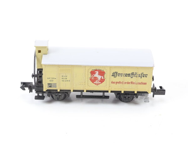 Arnold N 0509 Güterwagen Bierwagen mit Brhws. "Herrenhäuser" 113 214-1 DB