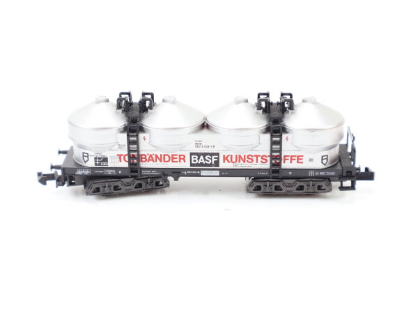 Minitrix Spur N 3586 Güterwagen Silowagen "BASF Tonbänder" 090 5 003-7 DB