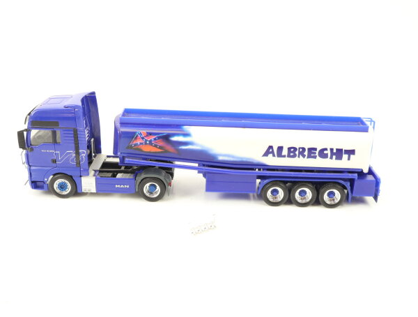 Herpa H0 Modellauto LKW MAN V6 Tanklastzug "Albrecht" 1:87