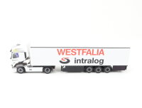 Herpa H0 Modellauto LKW Renault Gardinenplanen-Sattelzug "Westfalia intralog"