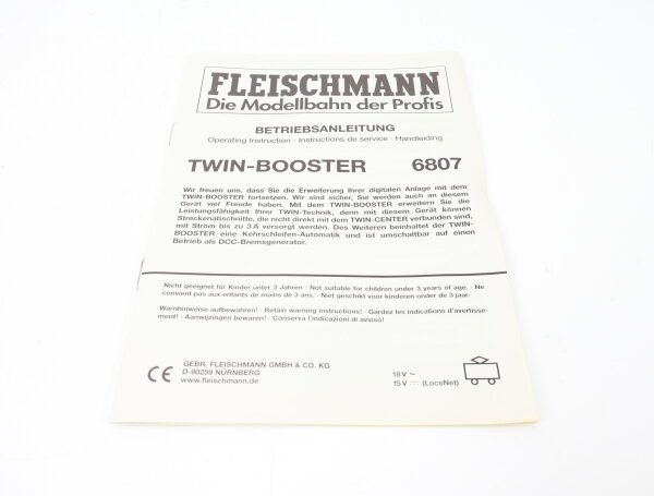 E1641 Fleischmann H0 Betriebsanleitung für Twin Booster 6807