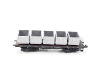 Arnold Spur N 4955 Güterwagen Behältertragwagen...