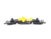 Minitrix Spur N 3298 Güterwagen Tiefladewagen mit Radlader Lup22 DB