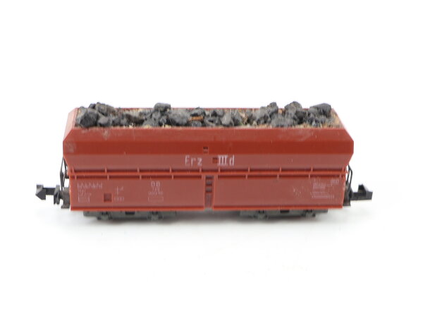 Minitrix Spur N 3286 Güterwagen Selbstentladewagen mit ERZ-Ladung DB
