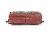 Minitrix Spur N 3286 Güterwagen Selbstentladewagen mit ERZ-Ladung  patiniert DB